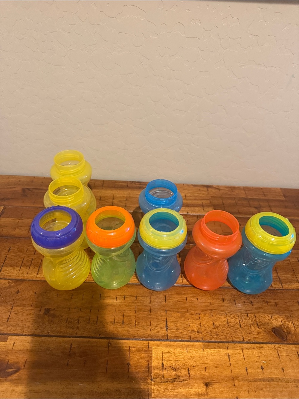 Colorful Kids Bubble Bottle Set - Yellow, Blue, Orange, Green, Purple